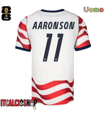 Stati Uniti Brenden Aaronson #11 Prima Maglia Mondiali 2026 Manica Corta